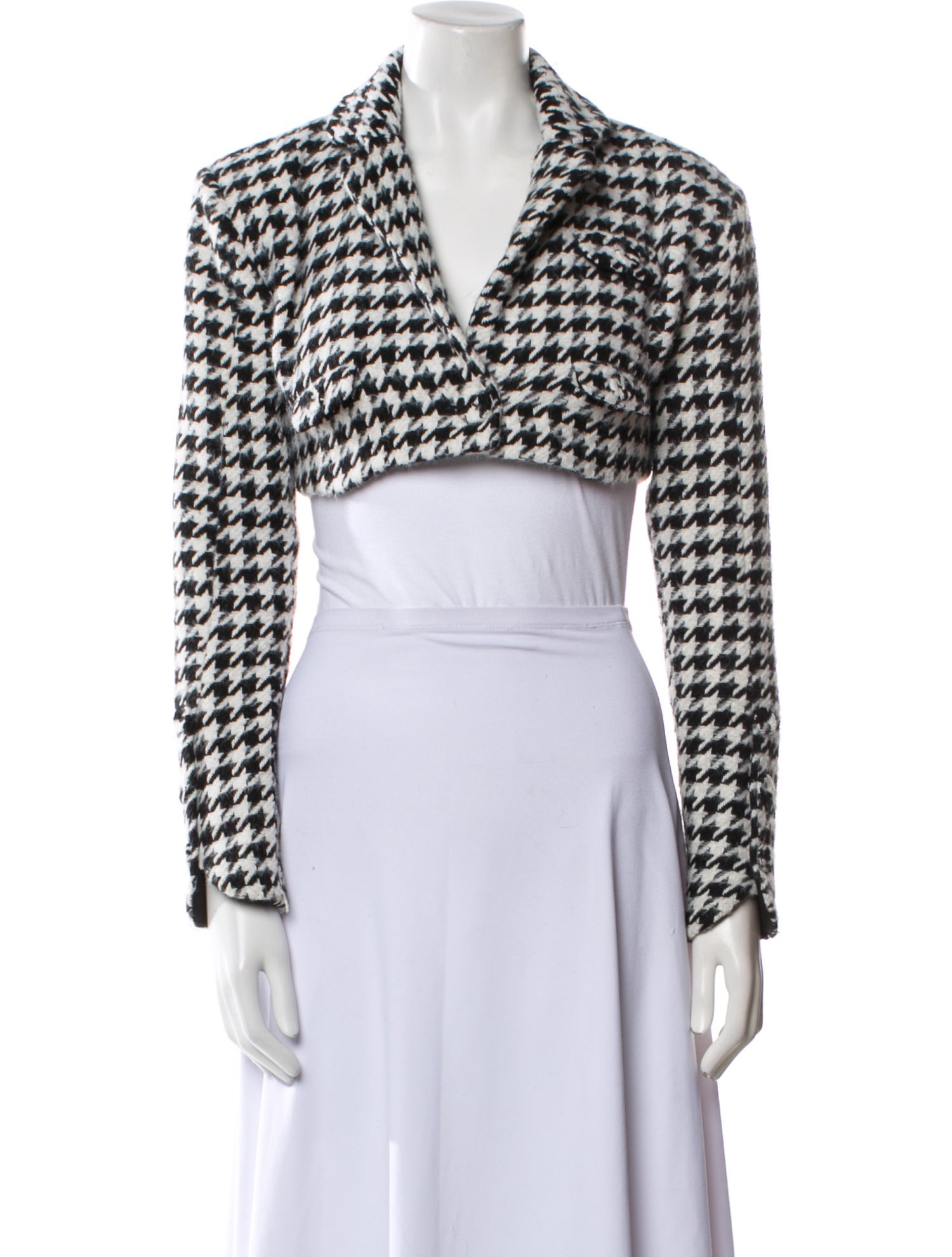 For Love & Lemons Houndstooth Print Bolero