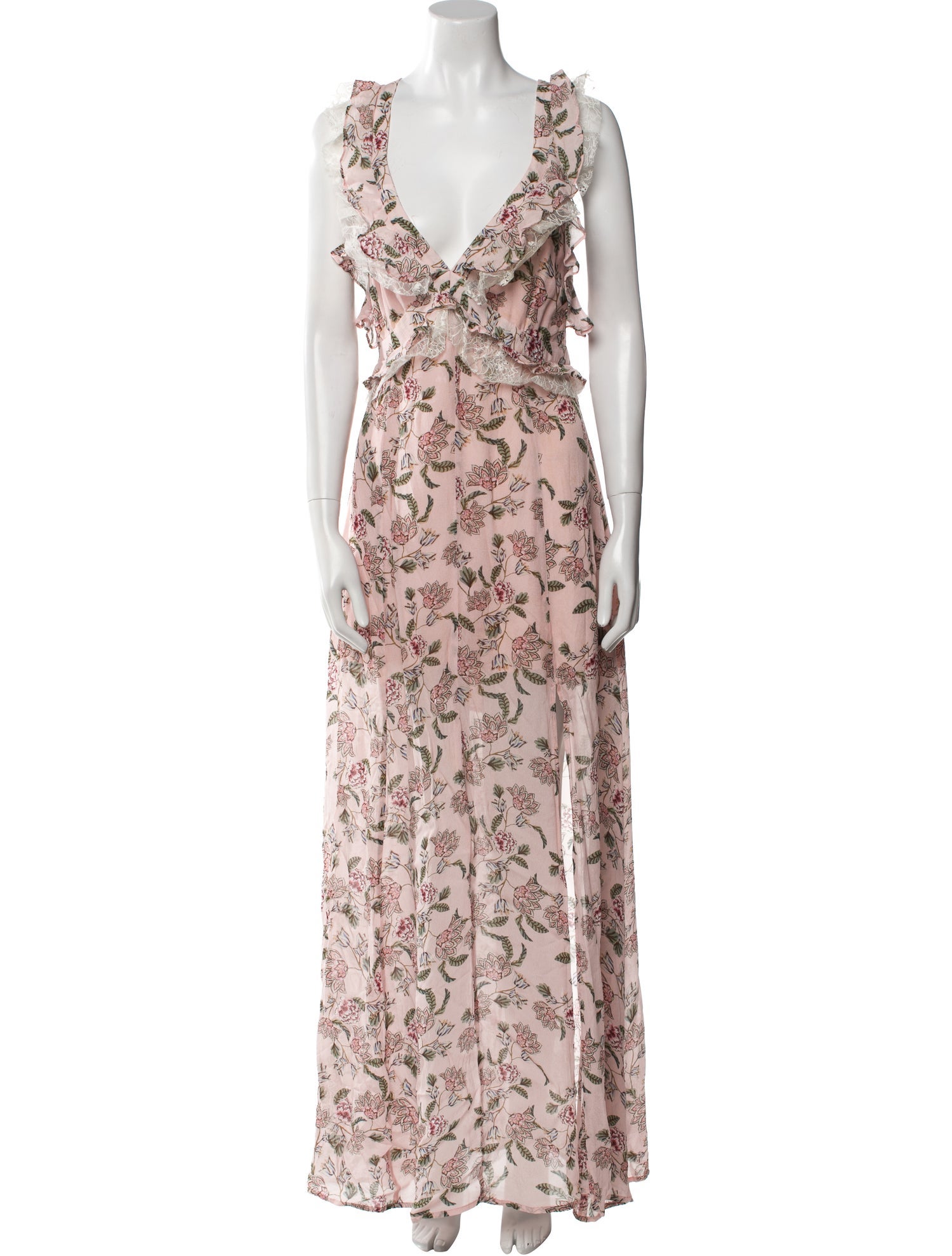 For Love & Lemons Floral Print Long Dress