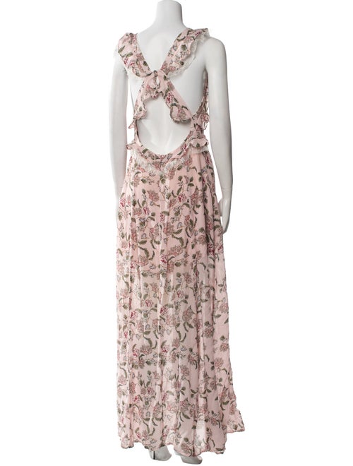 For Love & Lemons Floral Print Long Dress
