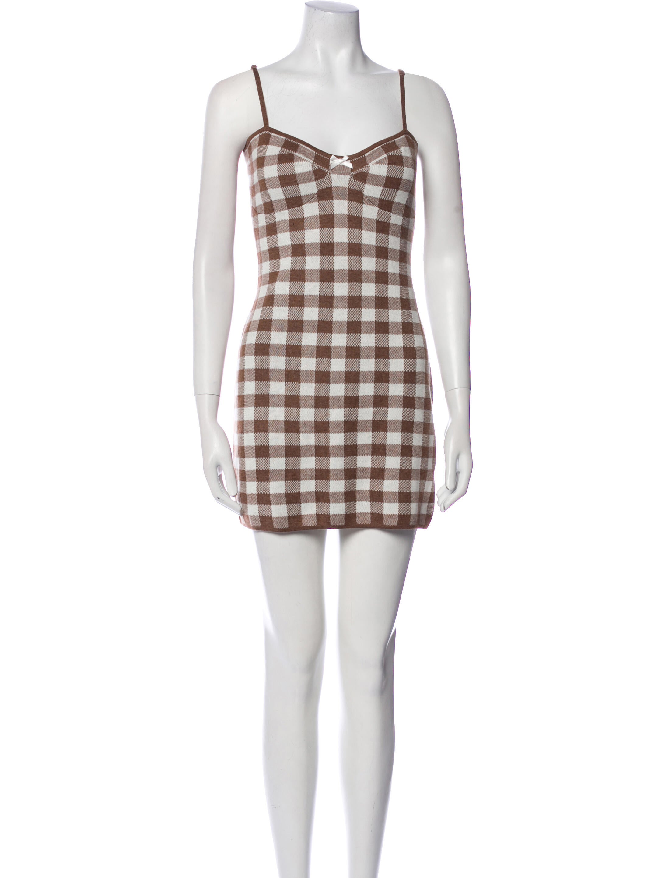 For Love & Lemons Plaid Print Mini Dress
