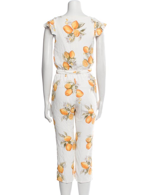 For Love & Lemons Printed Scoop Neck Romper