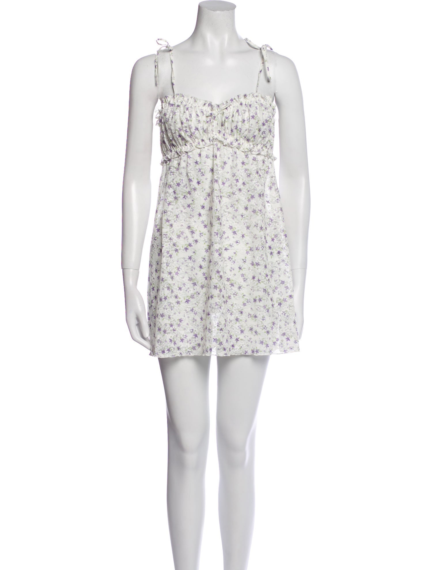 For Love & Lemons Floral Print Mini Dress