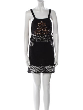 For Love & Lemons Paisley Print Square Neckline Tunic