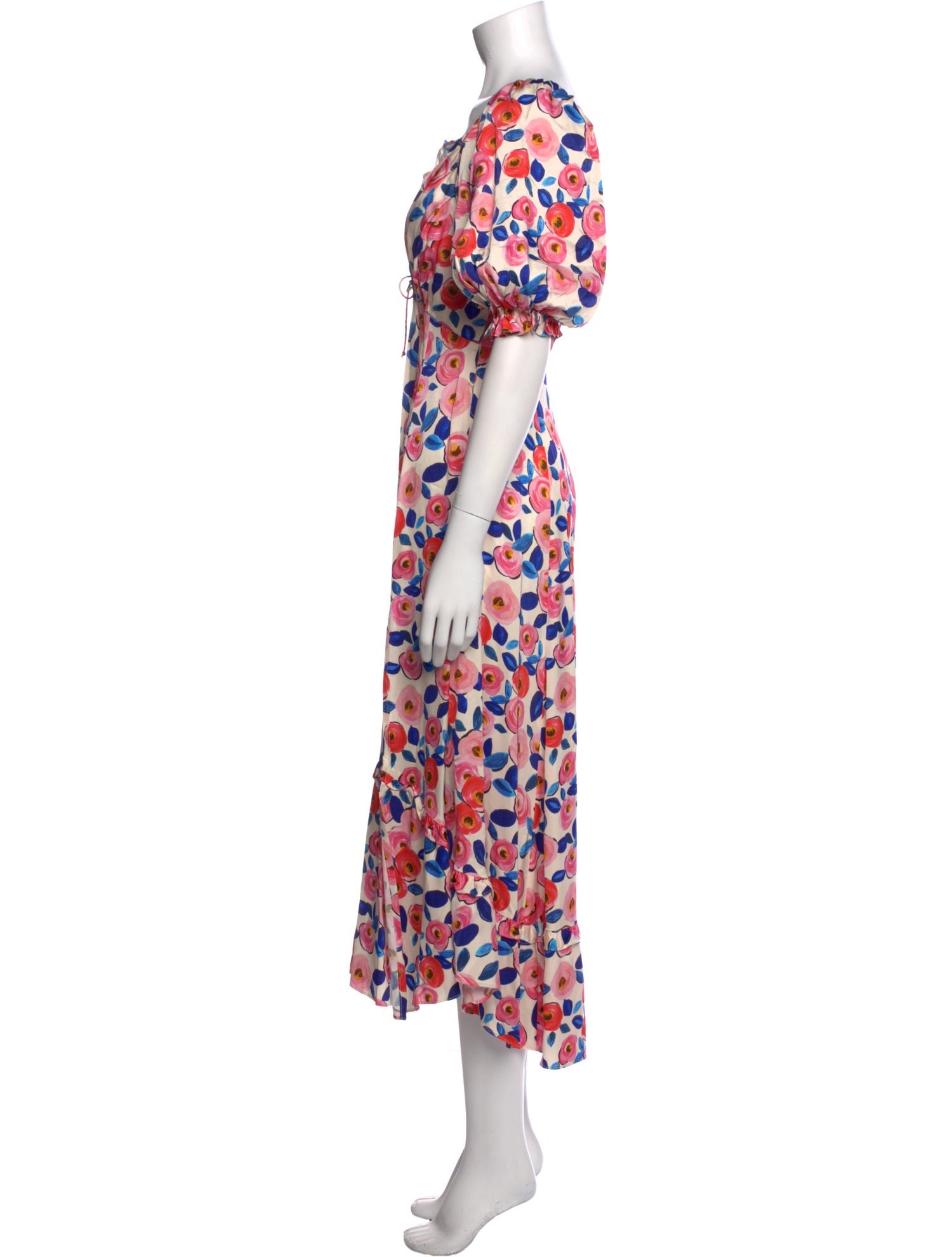 For Love & Lemons Floral Print Long Dress