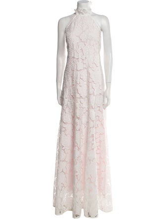 For Love & Lemons Lace Pattern Long Dress