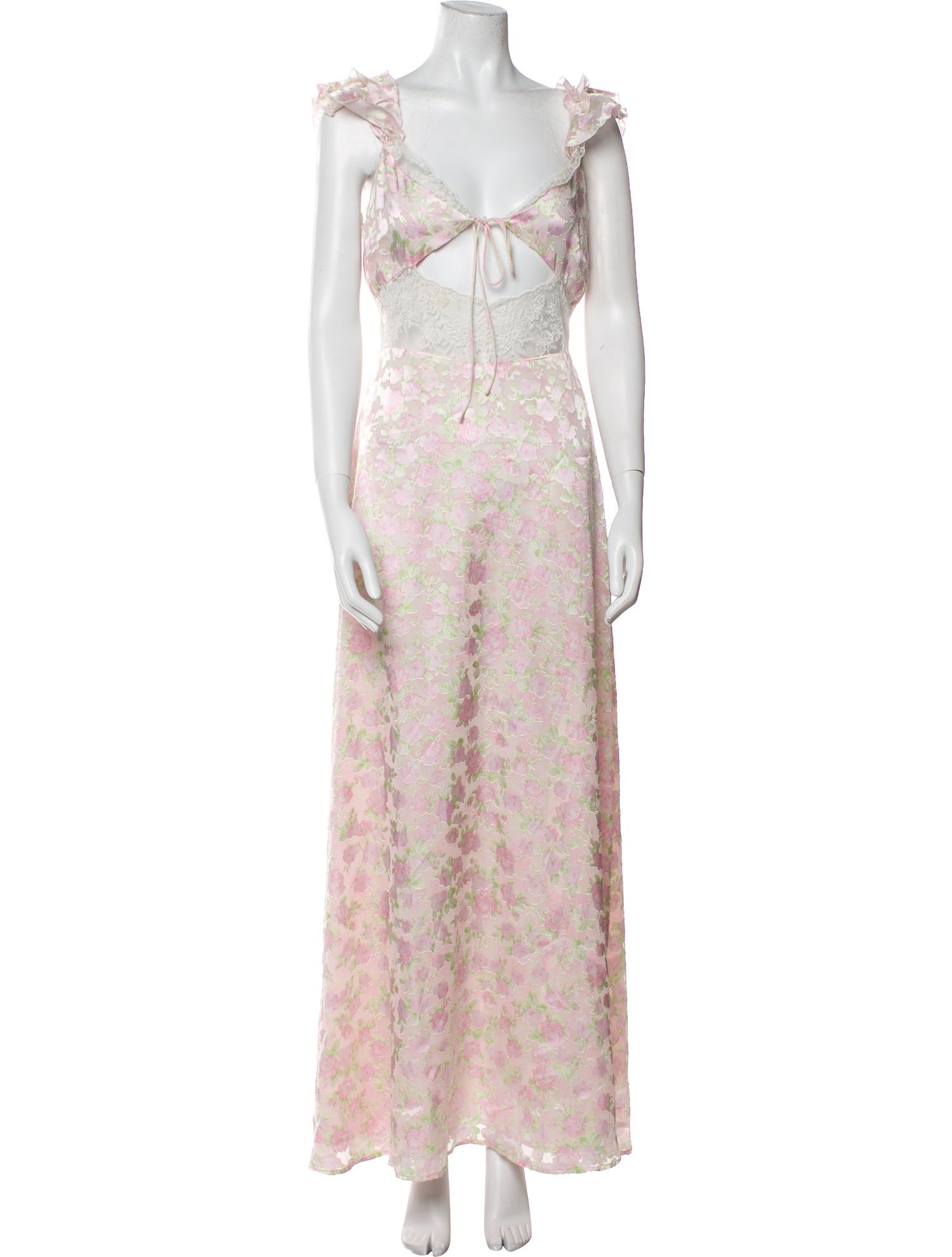 For Love & Lemons Floral Print Long Dress