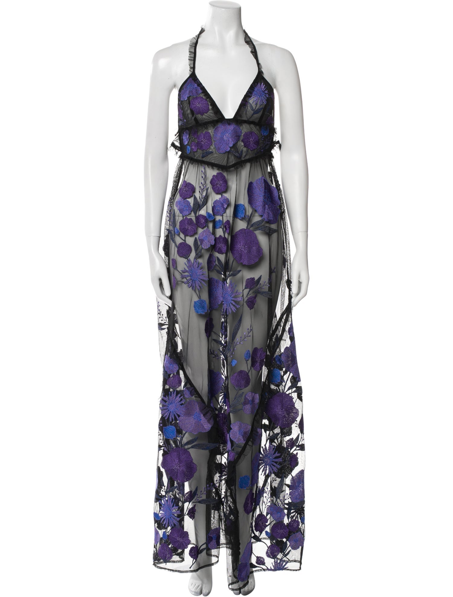 For Love & Lemons Floral Print Long Dress