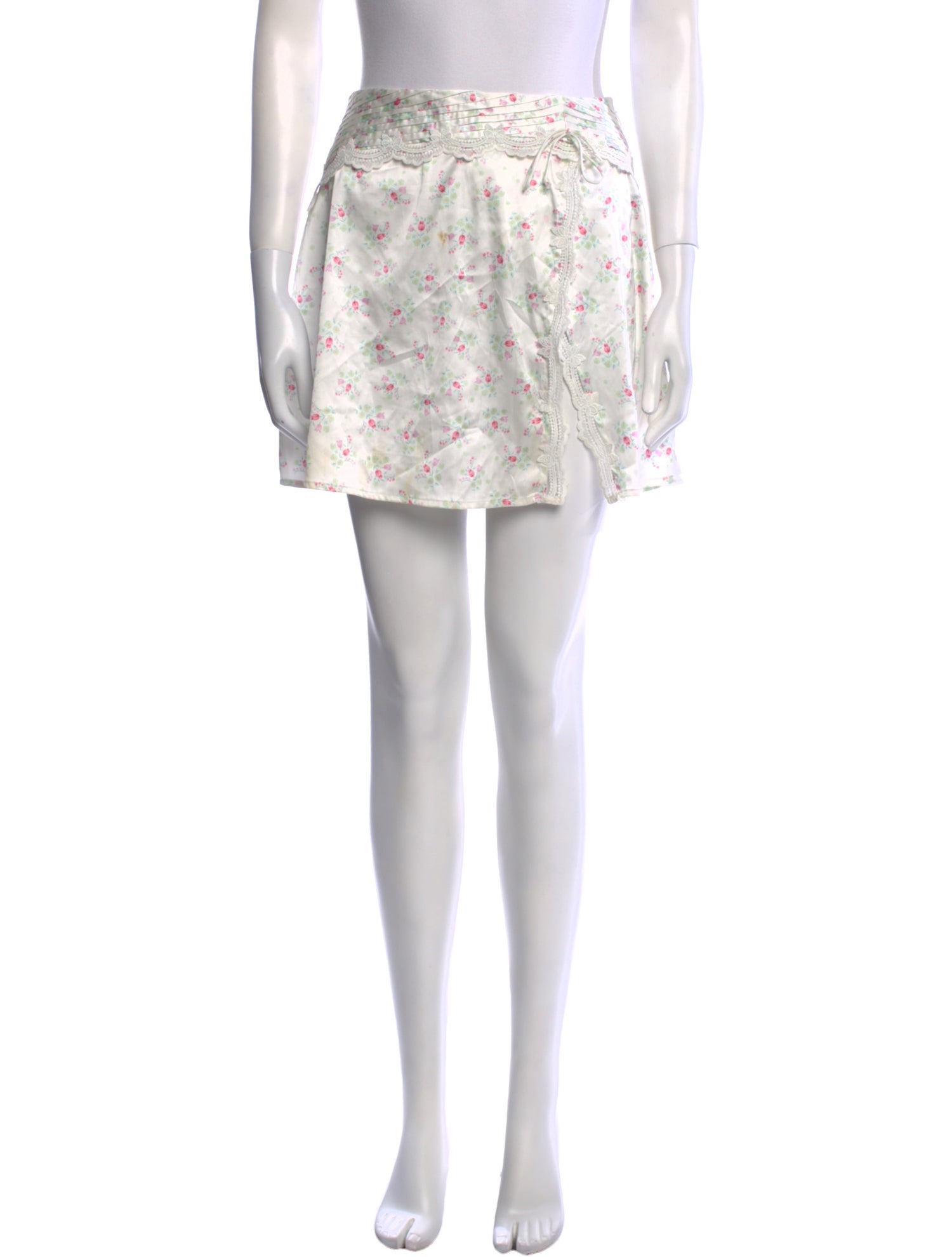 For Love & Lemons Floral Print Mini Skirt