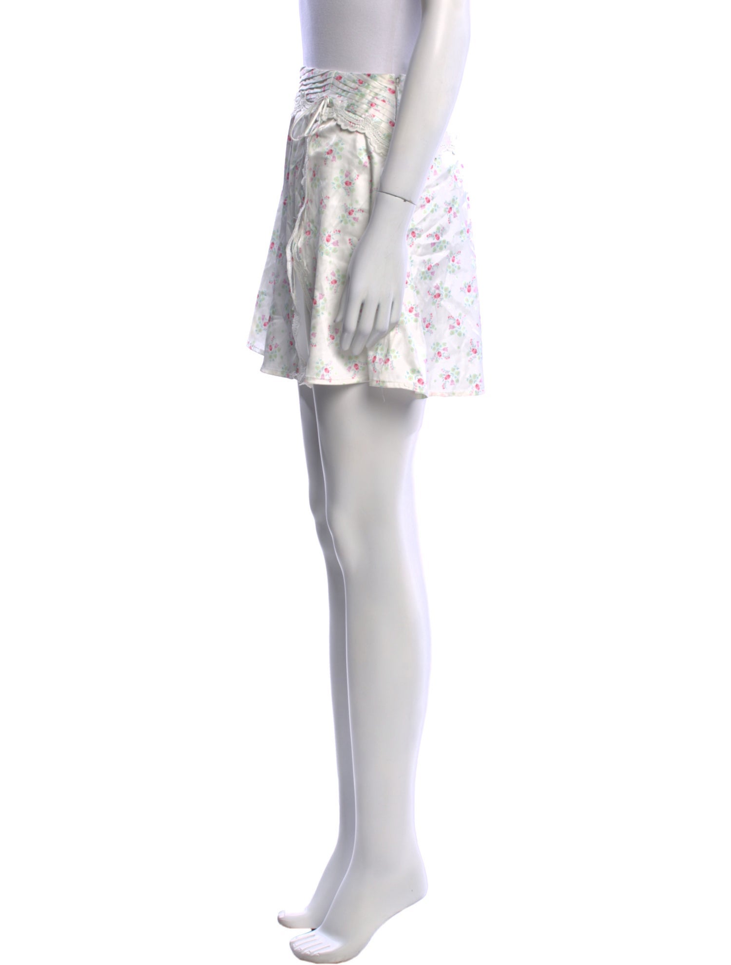 For Love & Lemons Floral Print Mini Skirt