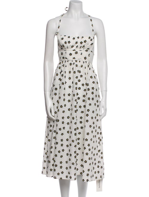 For Love & Lemons Floral Print Midi Length Dress
