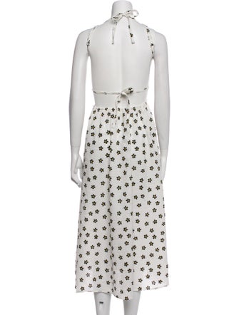 For Love & Lemons Floral Print Midi Length Dress