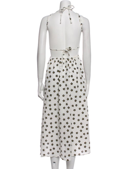 For Love & Lemons Floral Print Midi Length Dress