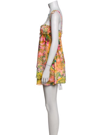 For Love & Lemons Floral Print Mini Dress