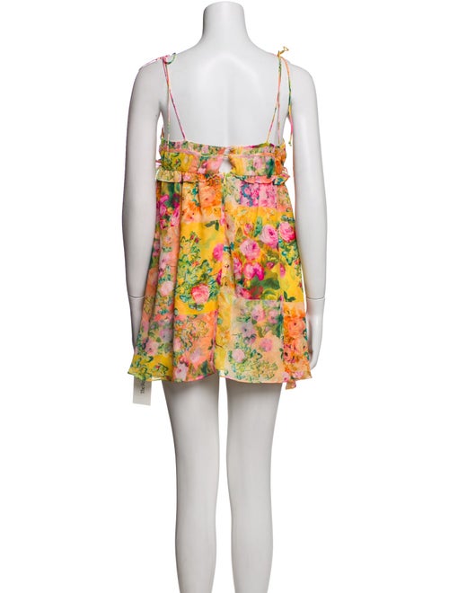 For Love & Lemons Floral Print Mini Dress