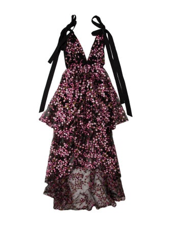 For Love & Lemons Floral Print Midi Length Dress