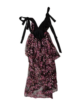 For Love & Lemons Floral Print Midi Length Dress