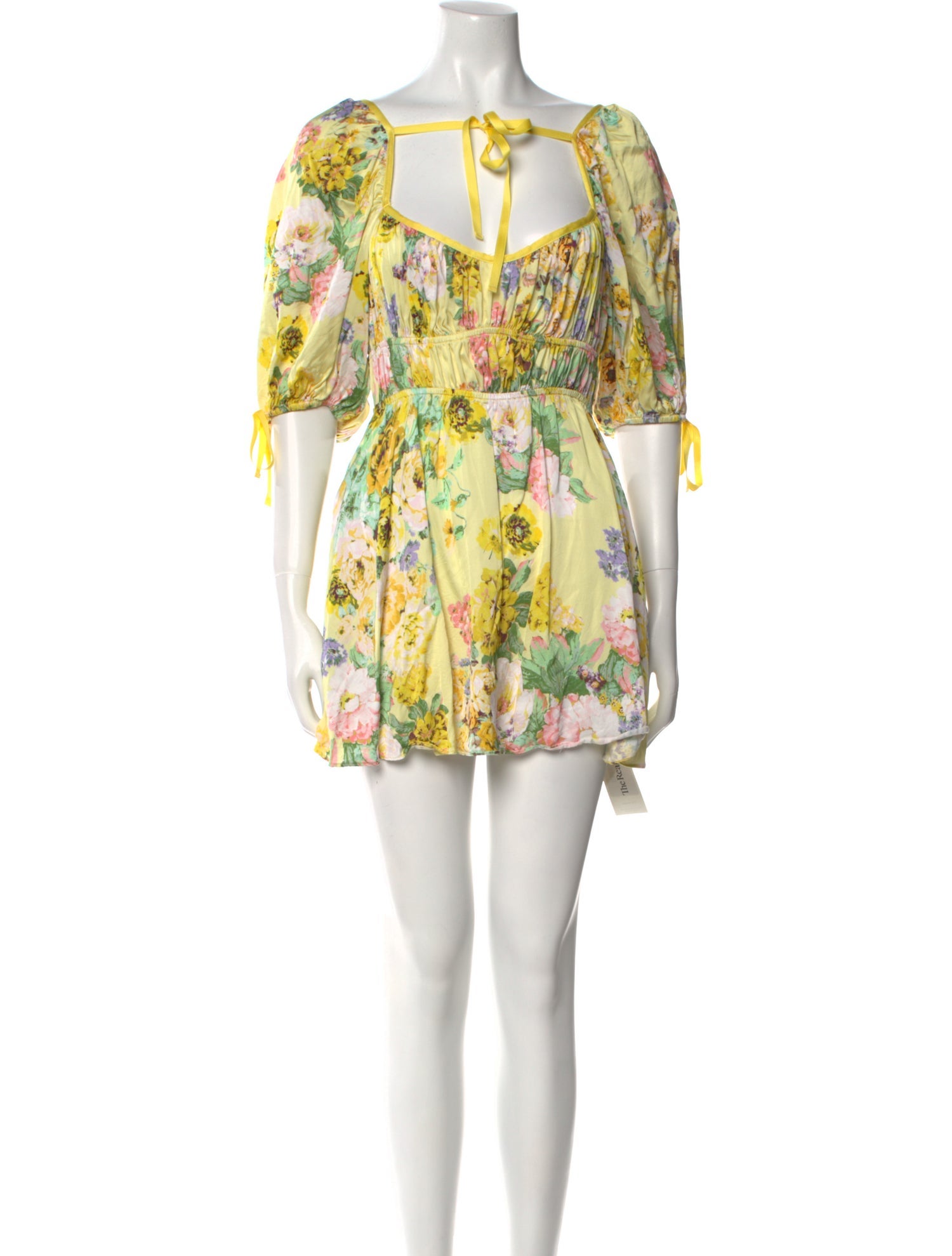 For Love & Lemons Floral Print Mini Dress