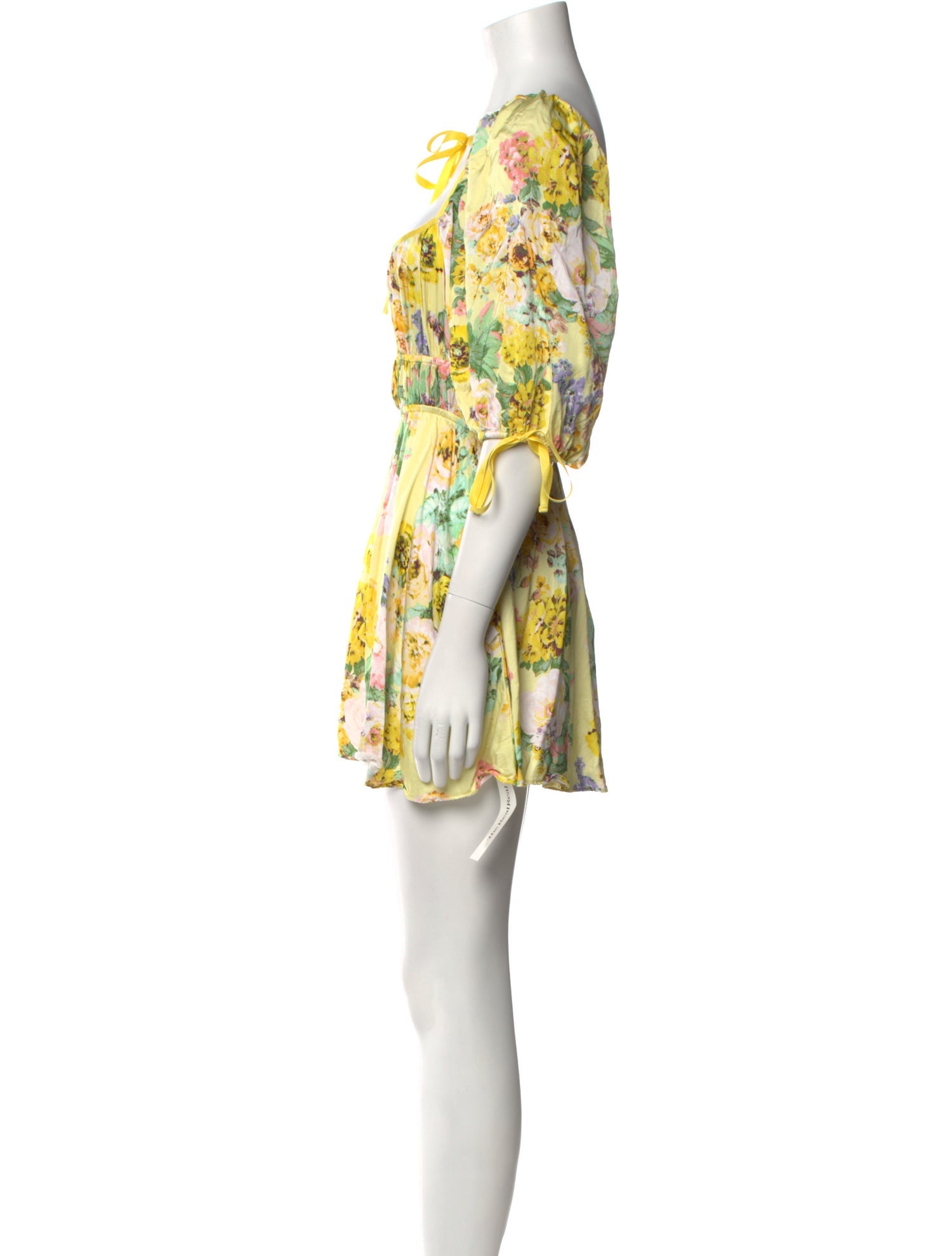 For Love & Lemons Floral Print Mini Dress