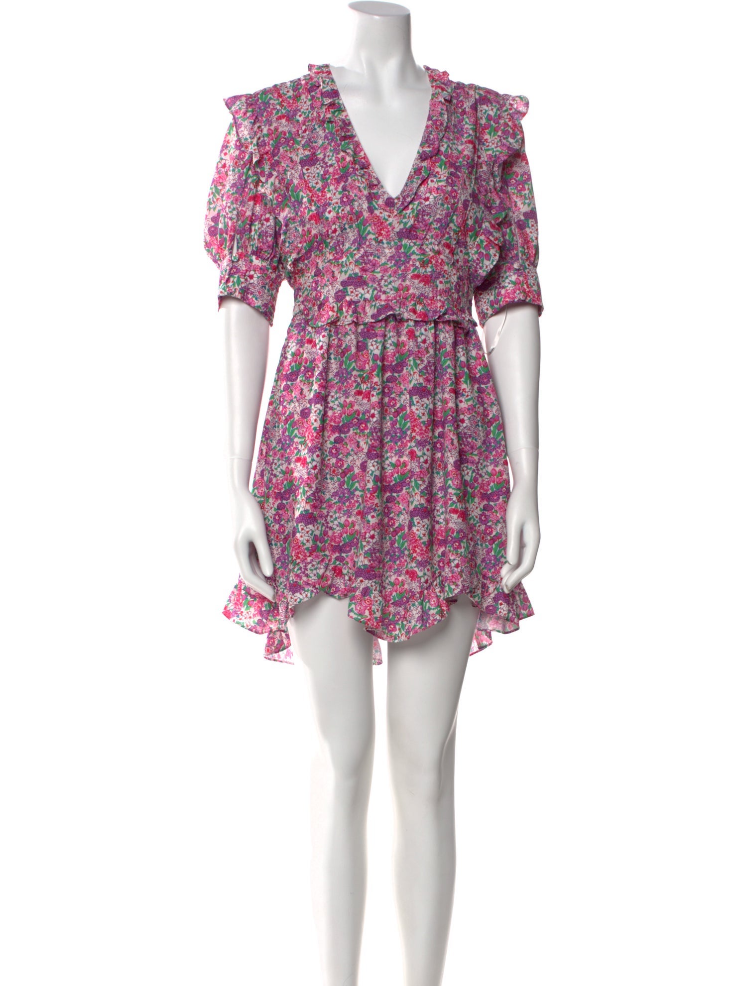 For Love & Lemons Floral Print Mini Dress
