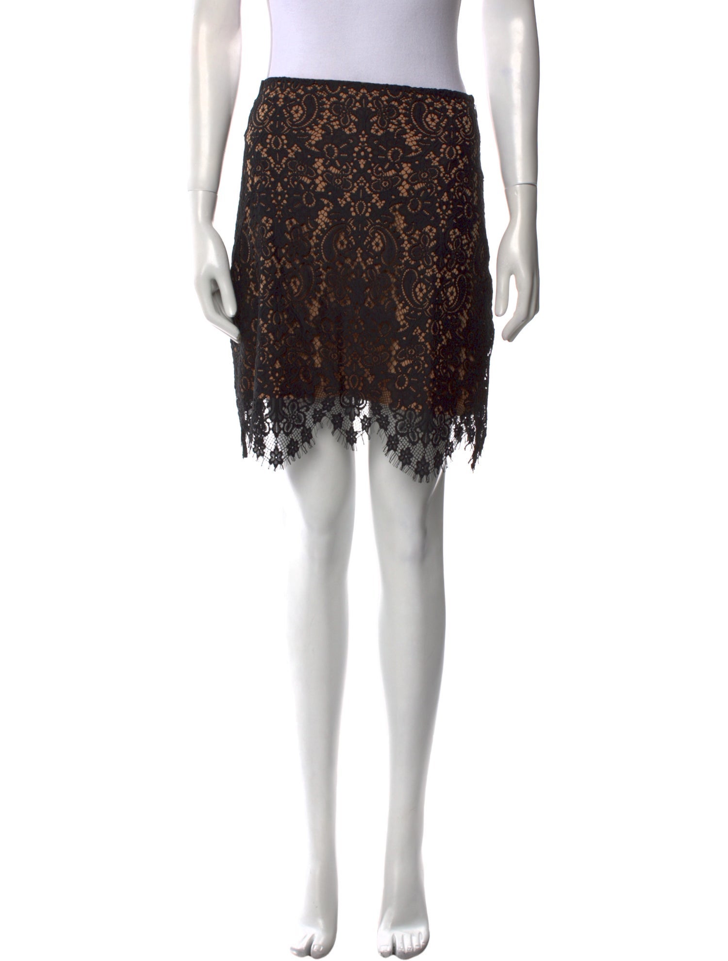 For Love & Lemons Lace Pattern Mini Skirt