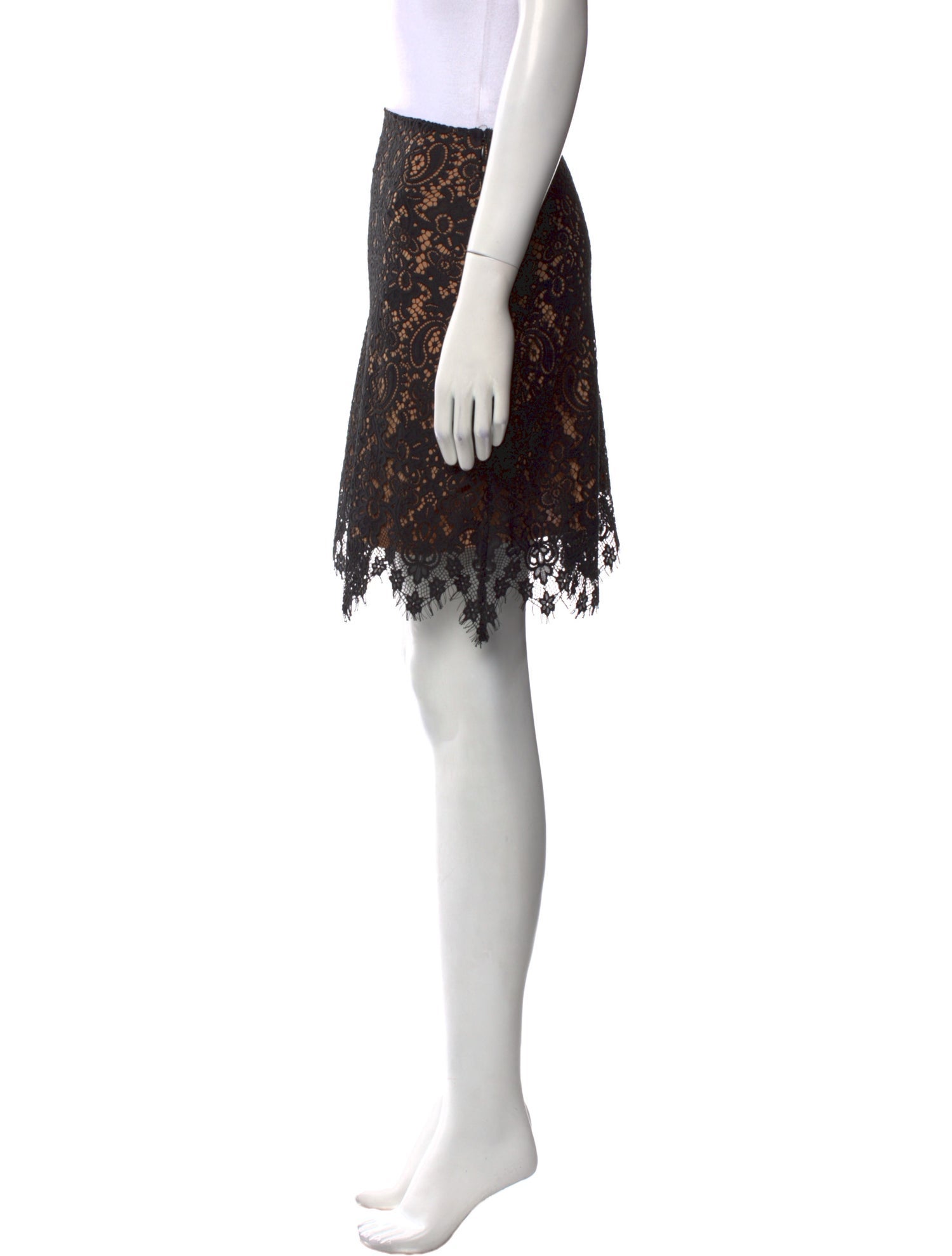 For Love & Lemons Lace Pattern Mini Skirt