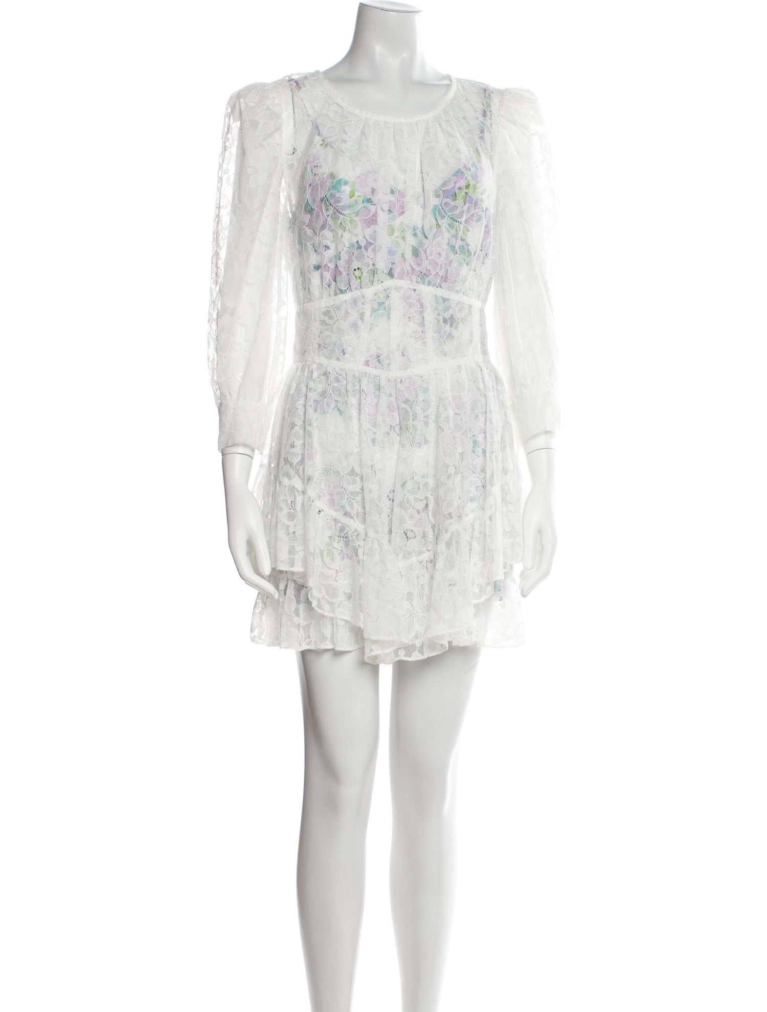 For Love & Lemons Printed Mini Dress