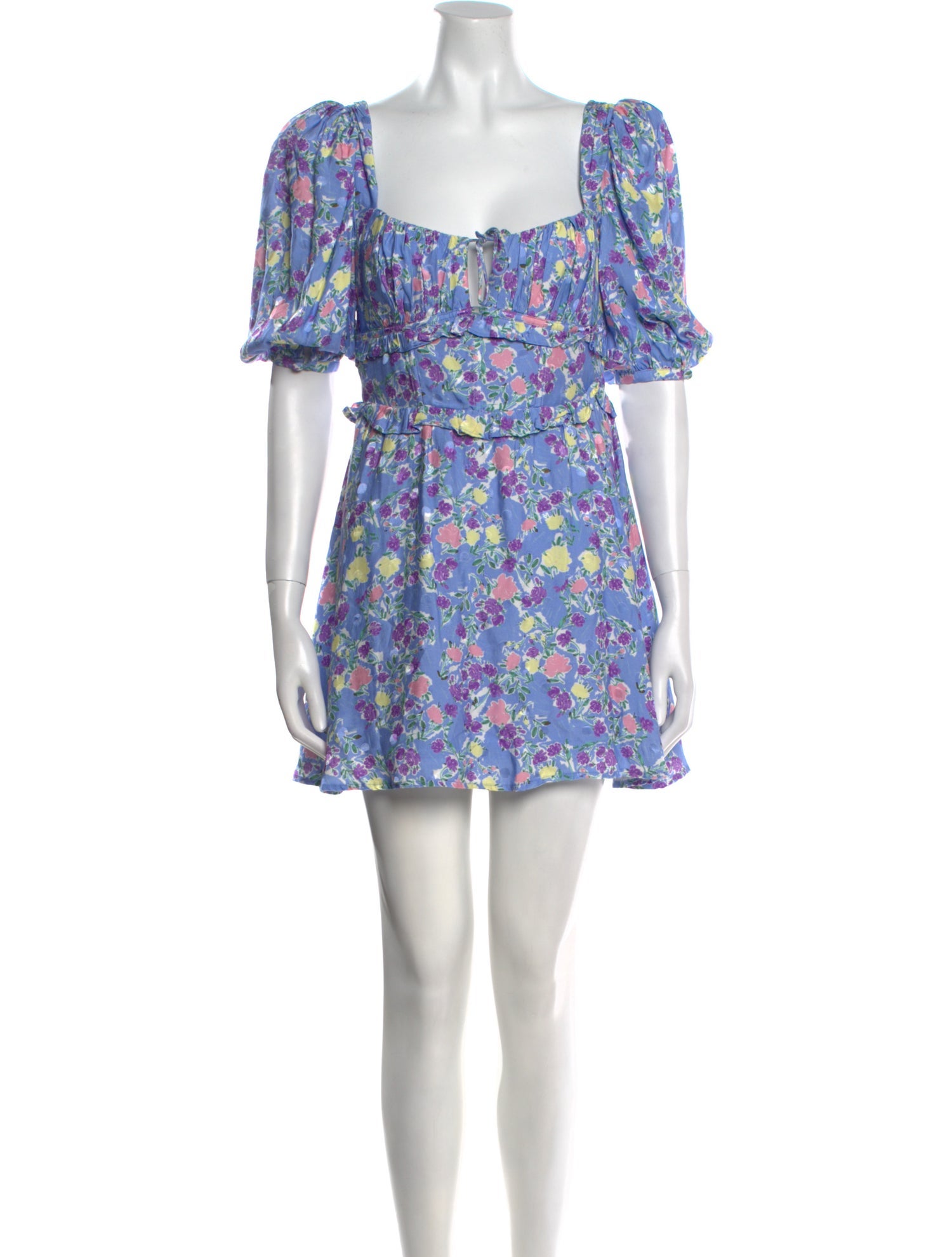 For Love & Lemons Floral Print Mini Dress