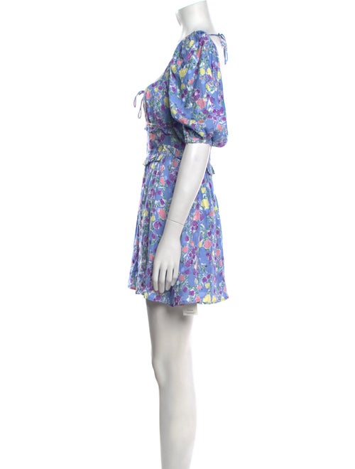 For Love & Lemons Floral Print Mini Dress