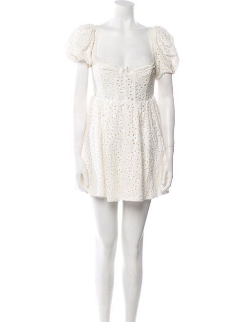 For Love & Lemons Square Neckline Mini Dress