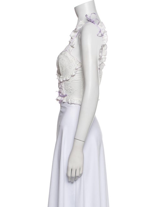 For Love & Lemons V-Neck Sleeveless Crop Top