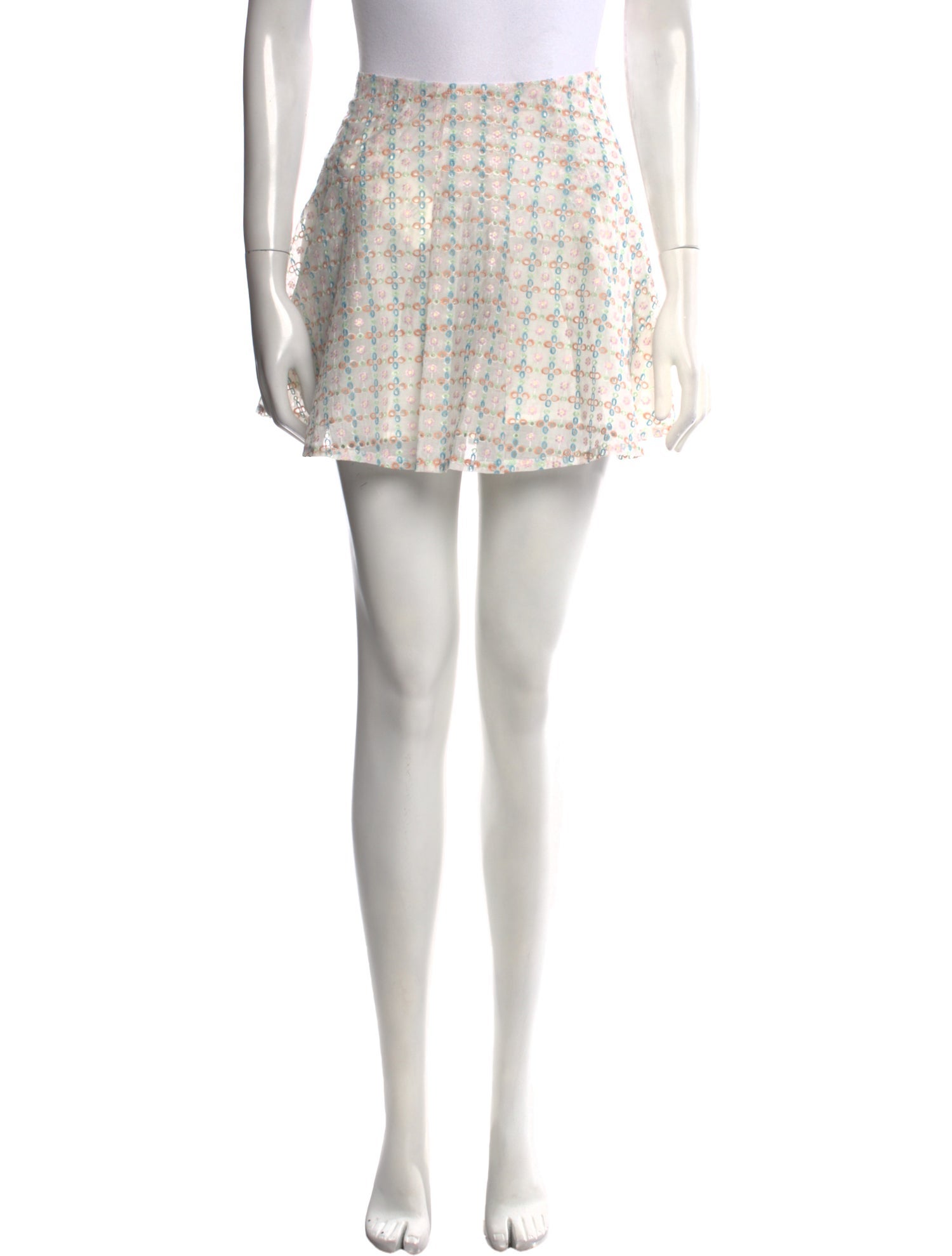 For Love & Lemons Printed Mini Skirt