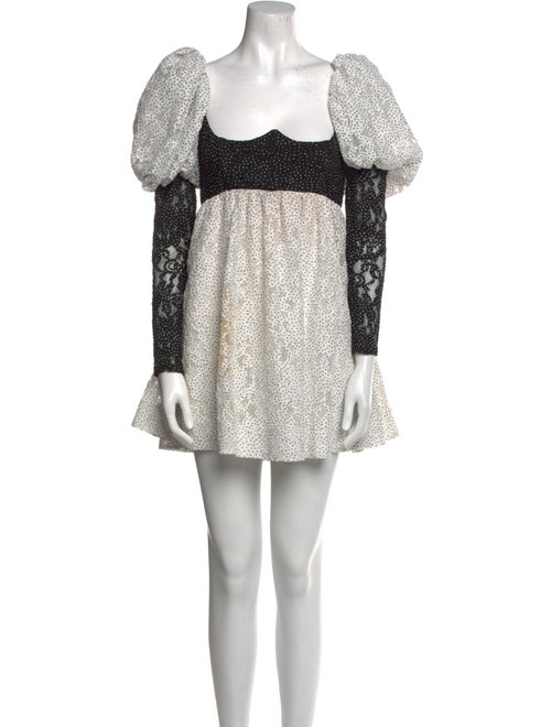 For Love & Lemons Floral Print Mini Dress