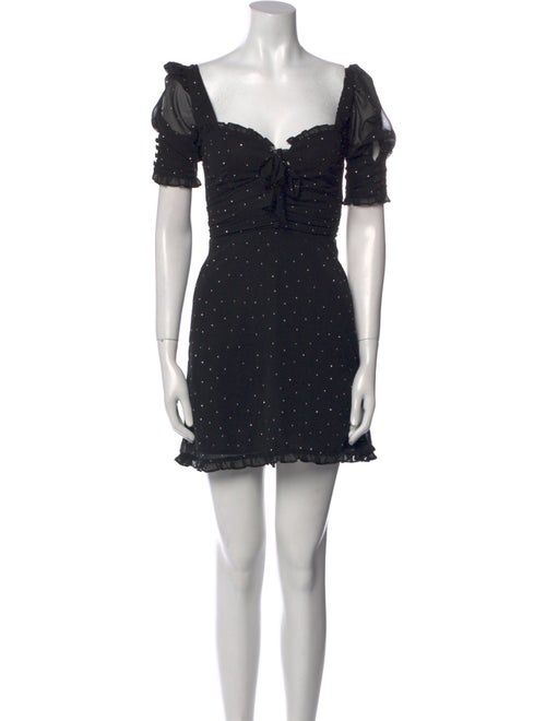 For Love & Lemons Square Neckline Mini Dress