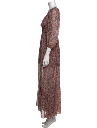 For Love & Lemons Floral Print Long Dress
