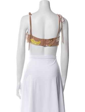 For Love & Lemons Square Neckline Sleeveless Crop Top