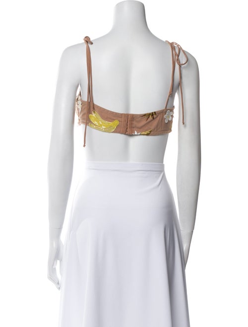 For Love & Lemons Square Neckline Sleeveless Crop Top