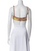 For Love & Lemons Square Neckline Sleeveless Crop Top