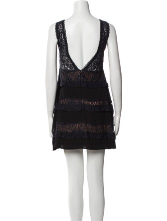 For Love & Lemons V-Neck Mini Dress
