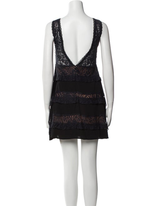 For Love & Lemons V-Neck Mini Dress