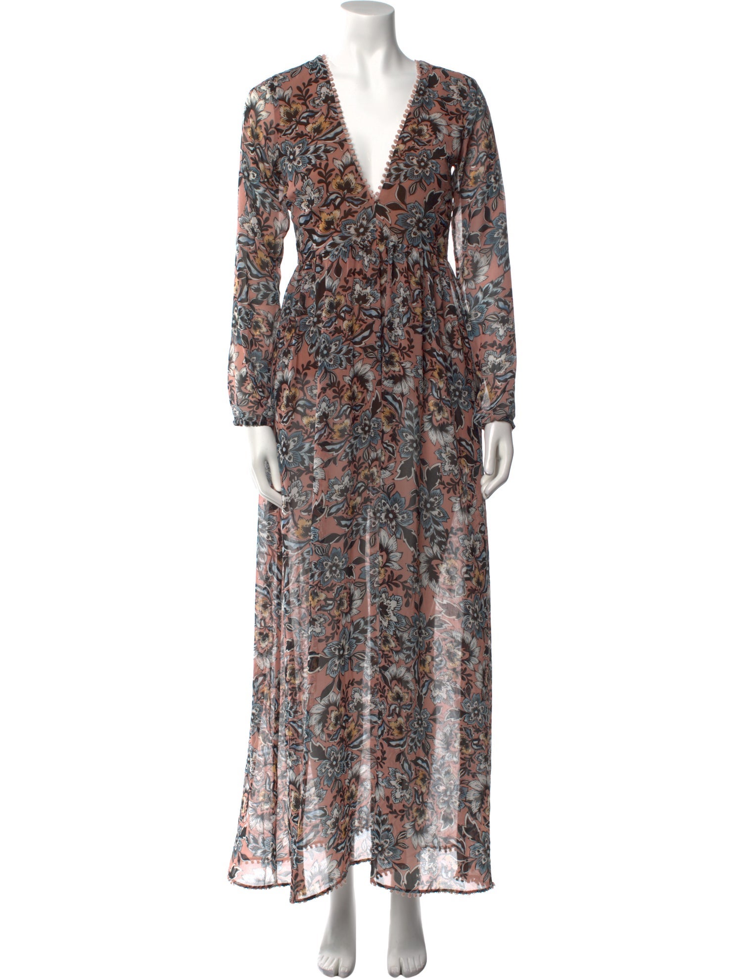For Love & Lemons Floral Print Long Dress