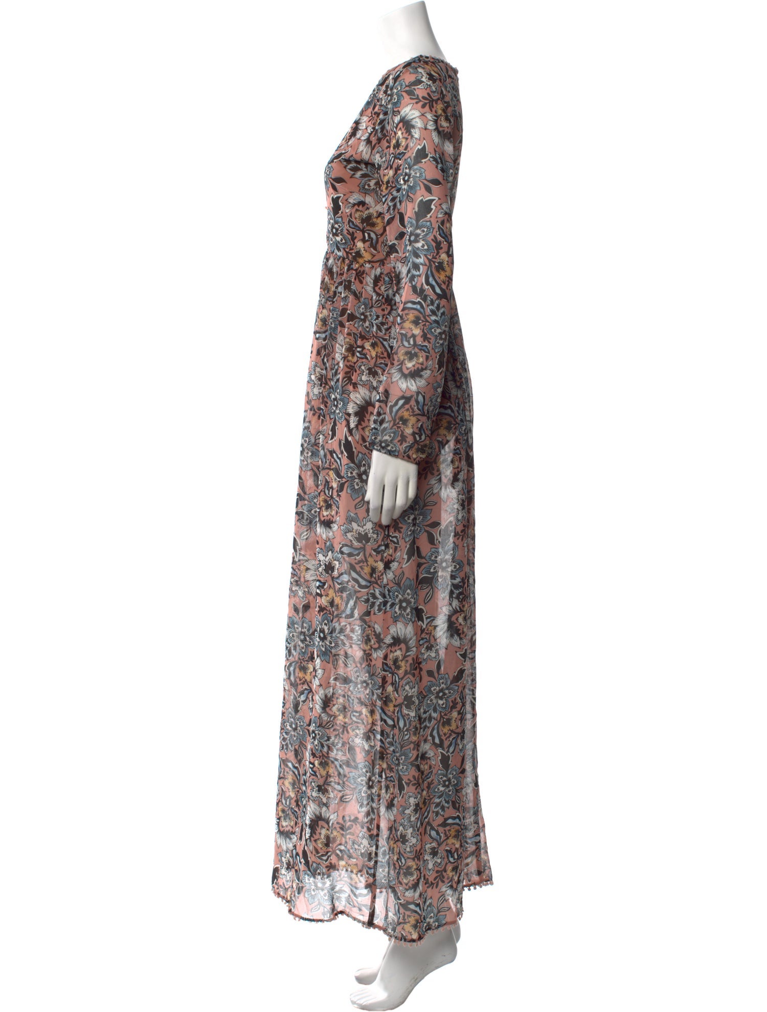 For Love & Lemons Floral Print Long Dress