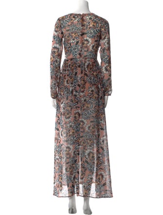 For Love & Lemons Floral Print Long Dress