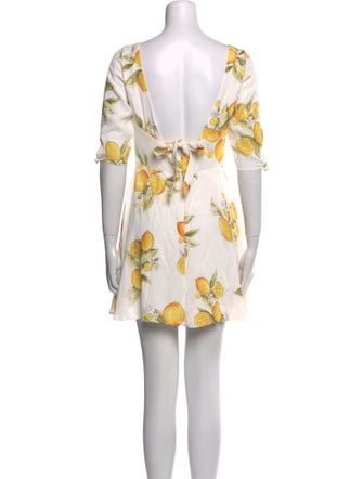 For Love & Lemons Floral Print Mini Dress