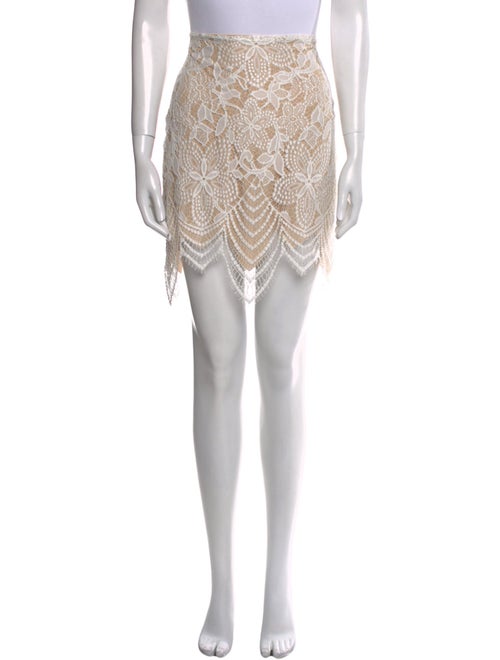 For Love & Lemons Lace Pattern Knee-Length Skirt
