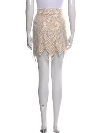 For Love & Lemons Lace Pattern Knee-Length Skirt