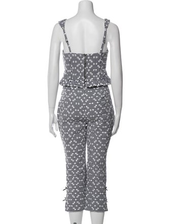 For Love & Lemons Printed Bow Accents Pant Set