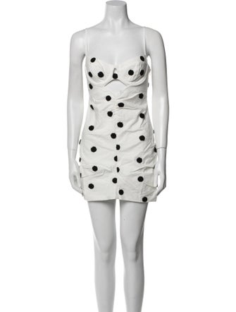 For Love & Lemons Polka Dot Print Mini Dress