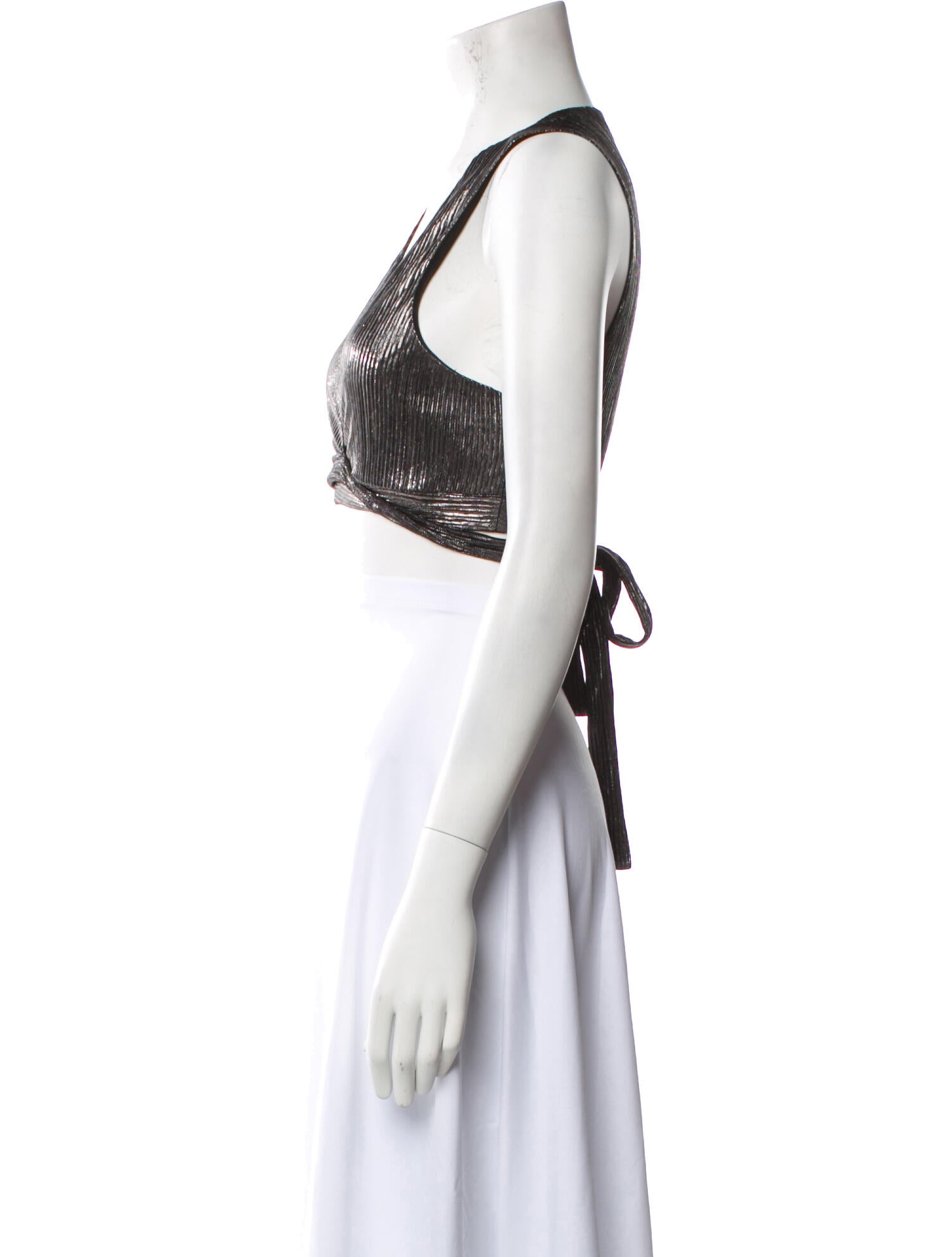 For Love & Lemons V-Neck Sleeveless Crop Top