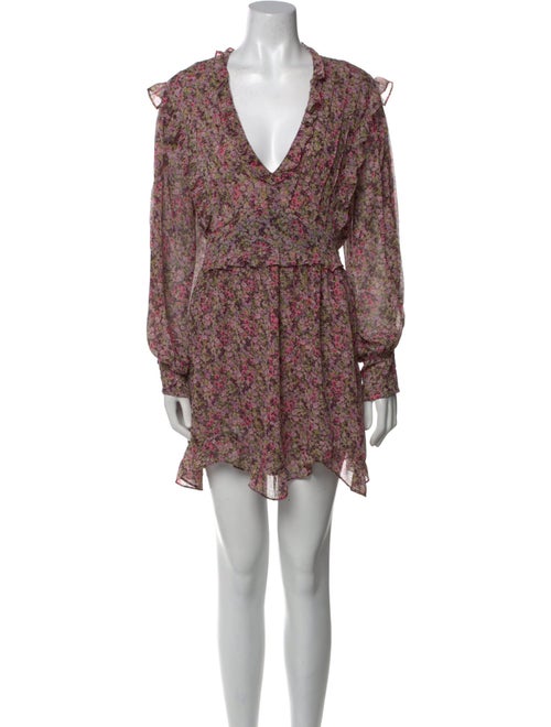 For Love & Lemons Floral Print Mini Dress