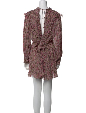 For Love & Lemons Floral Print Mini Dress